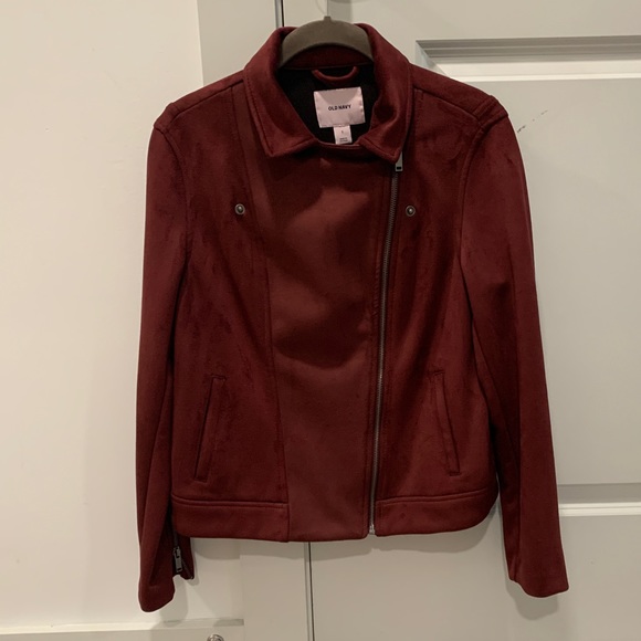 NWOT! OLD NAVY - burgundy faux suede jacket, size S, in perfect condition - Picture 3 of 7